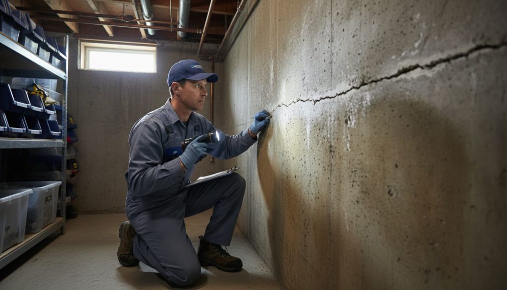 basement wall inspection