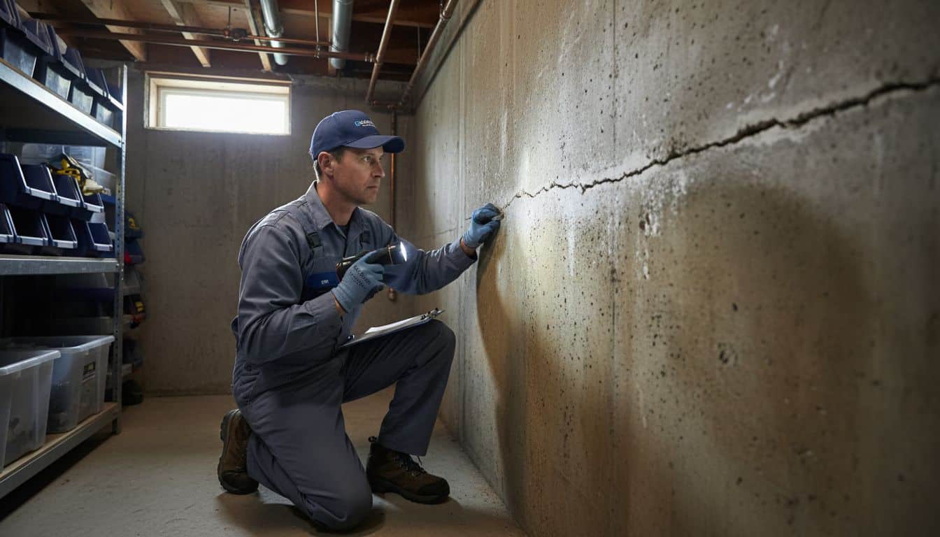 basement wall inspection