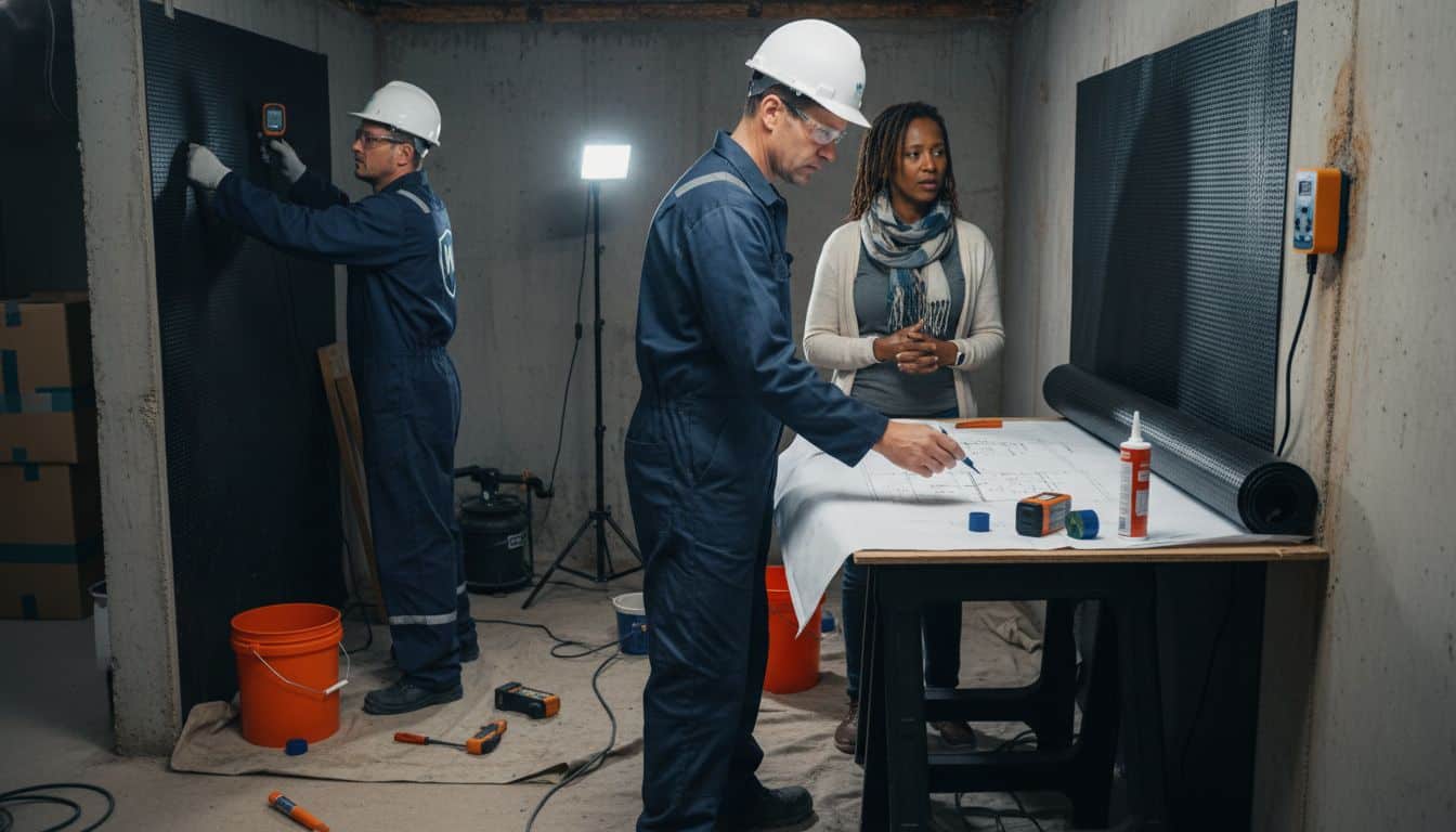 basement waterproofing team