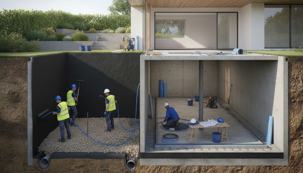 basement waterproofing process