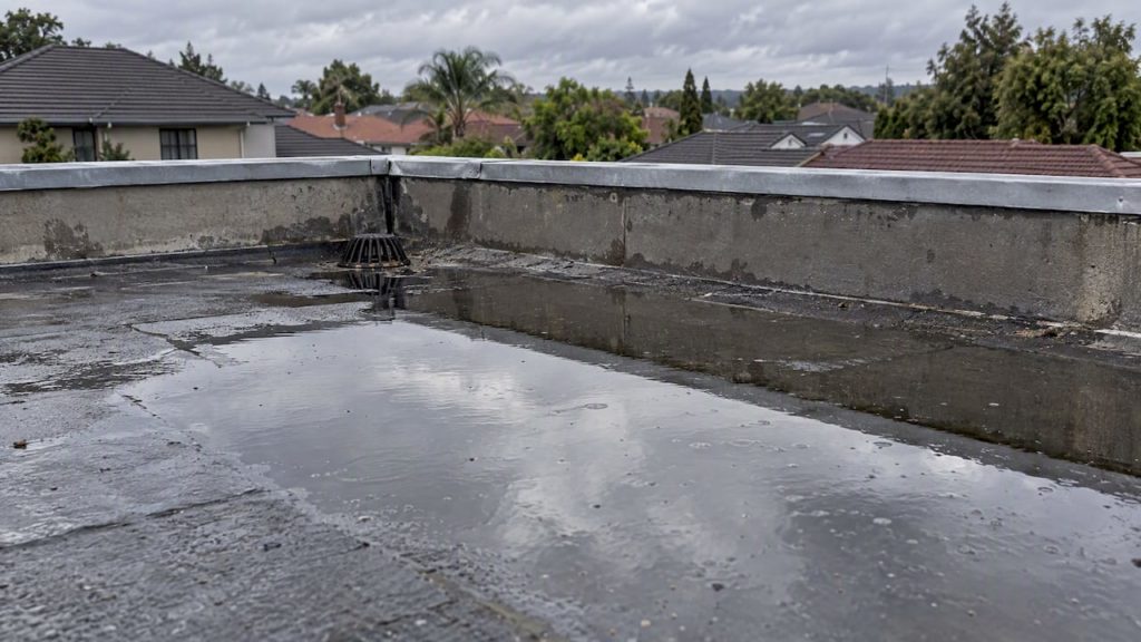 Ponding water on a Gauteng flat roof