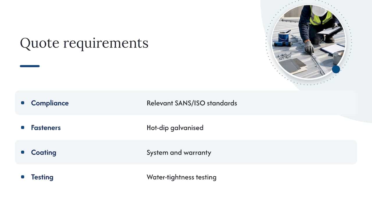 Four requirements for comparable industrial roof quotes